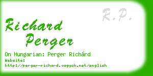 richard perger business card
